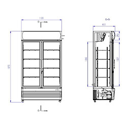 Armoire Vitrine à Boisson - 670 litres - Combisteel