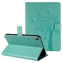 Etui en PU motif chat et arbre avec support magnétique vert pour votre iPad mini (2021)