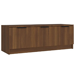 Maison Chic Meuble TV scandinave - Banc TV pour salon Chêne marron 102x35x36,5 cm Bois d'ingénierie -MN87902