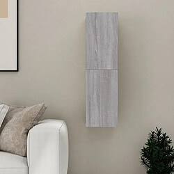 Acheter vidaXL Meuble TV mural Sonoma gris 30,5x30x110 cm