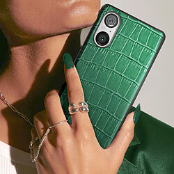 Avis Coque Sony Xperia 5 V Effet Croco Série Crocs Wild, Abeel Vert