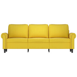 Avis Maison Chic Canapé à 3 places,Canapé droit,Sofa de Salon,Banquette Jaune 180 cm Velours -GKD609973