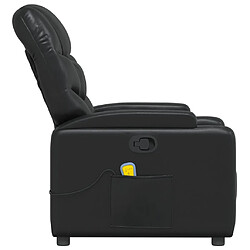 Acheter vidaXL Fauteuil de massage inclinable Noir Similicuir