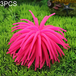 Wewoo Décoration aquarium rose 3 PCS Articles TPR Simulation Sea Urchin Ball Corail, Taille: M, Diamètre: 10cm