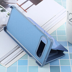 Acheter Wewoo étuis en cuir Coque Housse à rabat horizontal PU avec miroir de galvanoplastie pour Galaxy S10 Plus, support (Bleu)