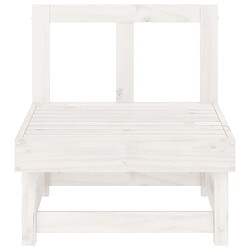 Acheter Maison Chic Canapés centraux de jardin 2 pcs | Canapé Sofa d'extérieur | Fauteuil terrasse blanc bois de pin massif -MN73621