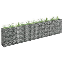 Maison Chic Jardinière,Lit surélevé - Bac à fleurs - pot de fleur à gabion Acier galvanisé 360x30x90 cm -GKD14006