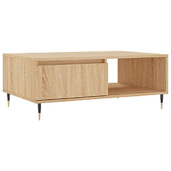 Maison Chic Table basse,Table Console Table d'appoint, Table pour salon chêne sonoma 90x60x35 cm bois d'ingénierie -MN45503