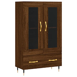 vidaXL Buffet haut chêne marron 69,5x31x115 cm bois d'ingénierie