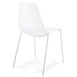 Acheter Alterego Chaise intérieur / extérieur 'FELIZ' blanche en matière plastique et métal