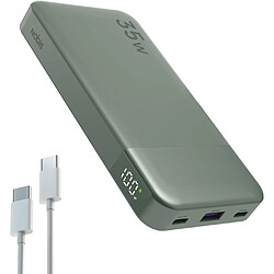 SANAG Chargeur Portable, 35W 10000Mah Power Bank Chargement Rapide, Pd Qc 4.0 Batterie D'Affichage Led, Usb C In/Out Chargeur De Téléphone Portable Pour Iphone Ipad Samsung Android Etc. (Vert)