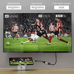 GUPBOO Adaptateur USB-C 3.2 TYPE-C vers HDMI 2.1 MHL 4K 144Hz,JL2003