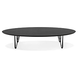 Avis Alterego Grande table basse de salon 'ELYPSE' en bois et métal noir