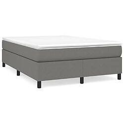 vidaXL Cadre de lit sans matelas gris foncé 140x200 cm tissu