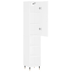 Avis vidaXL Buffet haut Blanc 34,5x34x180 cm Bois d'ingénierie