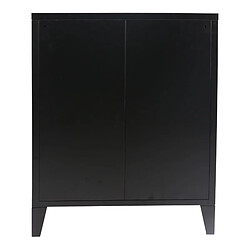 Avis Helloshop26 Commode stylée meuble de rangement pratique métallique acier 72 x 60 x 40 cm noir 03_0006837