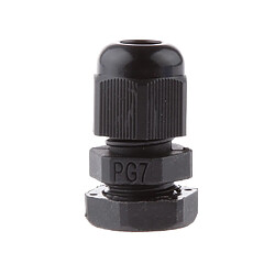 Avis 10pcs plastique noir IP68 étanche PG7 étoupe Range Connector 3-6.5mm