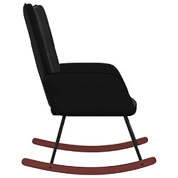 Avis vidaXL Chaise à bascule Noir Velours et PVC