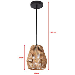 Helloshop26 Lustre lampe lumière suspendu suspension en corde tissée liverpool 160 x 18 cm beige lux.pro 03_0007476