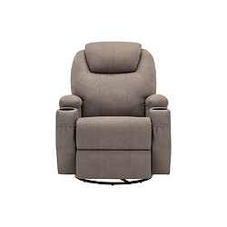 Acheter Vente-Unique Fauteuil massant SILVANO en tissu - Taupe