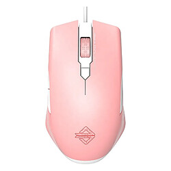 Universal 16 000 ppp Souris rétroéclairée RVB 32 bits 50g accélération macro programmable USB Souris gaming câblée | Mouse (rose)