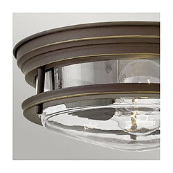 Elstead Lighting Plafonnier Salle de bains Hinkley Verre transparent,acier Verre transparent, bronze huilé