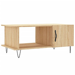 Maison Chic Table basse,Table Console Table d'appoint, Table pour salon chêne sonoma 90x50x40 cm bois d'ingénierie -MN82308