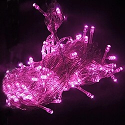 Wewoo Guirlande rose pour la fête de Noël, AC 110V, US Plug lumière 10m 100 LED Light String décoration avec 8 modes d'affichage