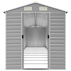 Avis Helloshop26 Abri de jardin cabane cabanon maison de stockage remise extérieur hangar outils robuste clair 191 x 980 x 198 cm acier galvanisé gris 02_0022251