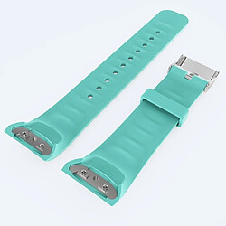 Wewoo Bracelet de montre en cuir couleur unie pour Galaxy Gear Fit2 R360 (Cyan)