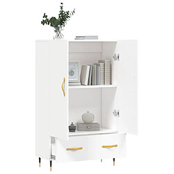 Avis vidaXL Buffet haut blanc 69,5x31x115 cm bois d'ingénierie