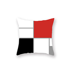 Acheter YP Select 3Pcs Home Geometry Line Taie d'oreiller Salon Bureau Housse de coussin de canapé - 1 Rouge 45X45Cm