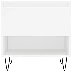 Maison Chic Table basse,Table Console Table d'appoint, Table pour salon blanc 50x46x50 cm bois d’ingénierie -MN13065 pas cher