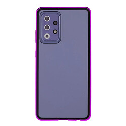 Coque en métal Couverture du cadre d'adsorption magnétique violet pour votre Samsung Galaxy A52 4G/5G