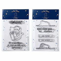 Youdoit 8 Tampons transparents Le Petit Prince Fleur et Boa