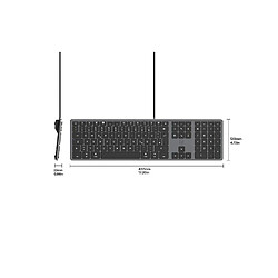 Acheter Mobility Lab Clavier allemand QWERTZ filaire pour Mac ? gris sidéral et noir