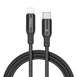 Wewoo R2 Câble de données de charge rapide tressé métalliquetype C / USB-C vers iPhone LightningR2longueur 1 m noir