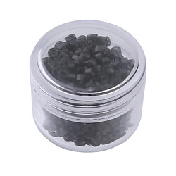 Avis Lot 500 Silicone 5mm Doublé Micro Anneaux Nano Perle Extensions Cheveux Noir