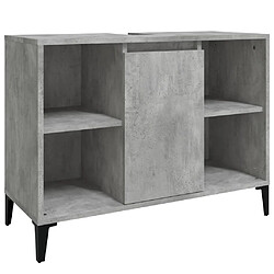 vidaXL Meuble d'évier gris béton 80x33x60 cm bois d'ingénierie