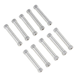 Avis 10pcs Entretoise de colonne de sortilège en aluminium à double tête pour hélicoptère 3x22mm