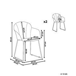 Avis Beliani Chaise de salle à manger Set de 2 Jaune SYLVA