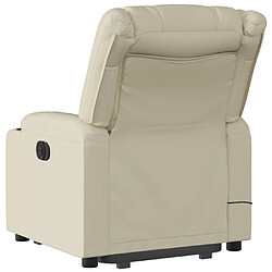 Acheter vidaXL Fauteuil inclinable de massage Crème Similicuir