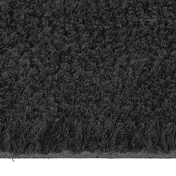 Avis vidaXL Tapis de porte noir demi-rond 50x80 cm fibre de coco touffeté