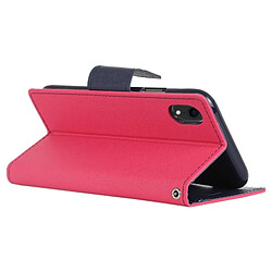 Avis Wewoo FANCY DIARY Étui à rabat horizontal en cuir pour iPhone XR, avec support, logements pour cartes et portefeuille (rose rouge)