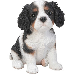 Vivid Arts Chiot king charles assis en résine 15 cm.