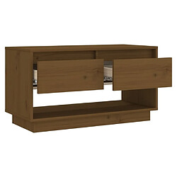 Acheter Maison Chic Meuble TV scandinave - Banc TV pour salon Marron miel 74x34x40 cm Bois de pin massif -MN13884