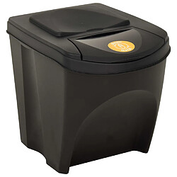 Avis vidaXL Poubelles empilables 4 pcs Anthracite 100 L