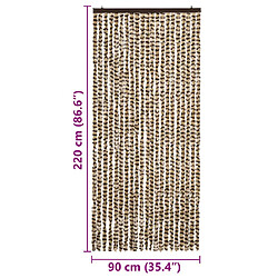 vidaXL Moustiquaire Beige et marron 90x220 cm Chenille pas cher