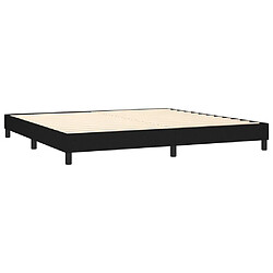 Sommier à lattes,Cadre à lattes de lit et matelas et LED pour Adulte Noir 200x200 cm Tissu -MN75746 pas cher