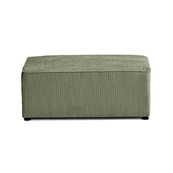 Bestmobilier Topaze - pouf - en velours côtelé plat pas cher